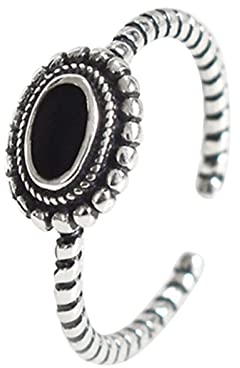 Skcess Modeschmuck Ringe Silber 925, Verstellbare Ringe Zierlicher Ring Silber Drehring Oval Verlobungsringe