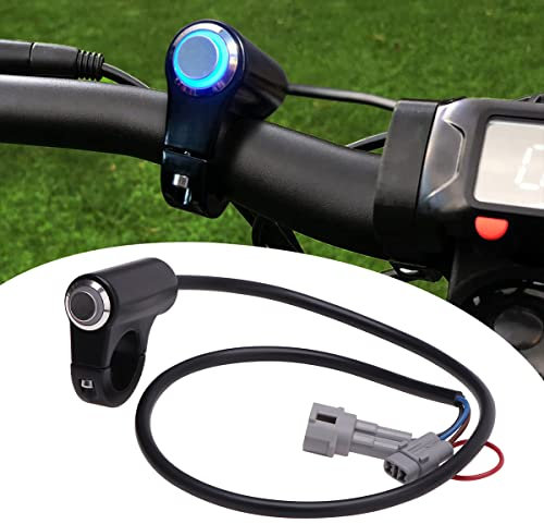 JESTOP Handlebar Switch for Sur Ron Segway X260 X160, 22mm Plug & Play Headlight Kill Switch, Waterproof Handlebar Mount Start Kill Switch Push Button Headlight Brake Fog Lights ON/OFF Switch (Black)