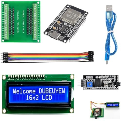 DUBEUYEW ESP32S ESP32 Development Board 2.4GHz Dual-Mode WiFi+ Bluetooth Dual Cores Micro-controller Processor, with one Breakout Board(30pin Combination sets)