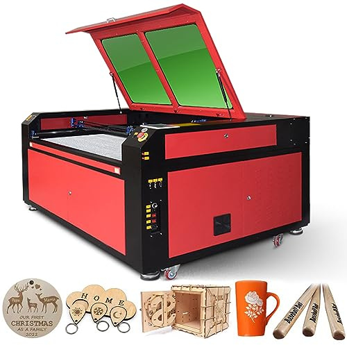130W CO2 Laser Graviermaschine Sihao 1400 x 900mm Laser Engraver Laser Cutter CO2-Lasergravurmaschine 220V RDWorksV8 kompatibel mit Lightburn für Papier/Kunststoff/Leder/Glas/Keramik/Harz/Holz(130W)