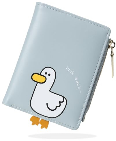conisy Cute Small Womens Wallet with Coin Purse,Suitable Girls Teen Ladies (Duck Blue)