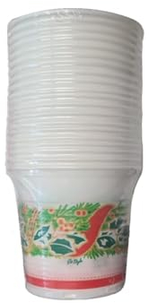Generico 60 Bicchieri Natalizi con decoro Rosso, resistenti e decorativi (3 confezioni da 20)