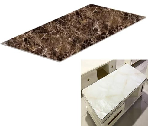 Tischplatte Rechteckiger Hartglas Glasplatte Tisch Ersatztischplatte, Glastischplatte In Marmoroptik, Glastisch Platte Tischplatte Glas Tischplatte für Esstisch Küchentische Gartentisch(Color:B,Size:7