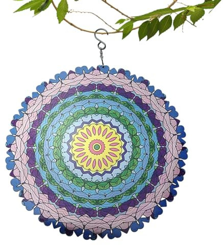 Windrad Große Windräder | Outdoor Edelstahl Windrad Garten Mühlen - Geometrische Kunst Windrad Garten Skulptur Glänzend Dekorative