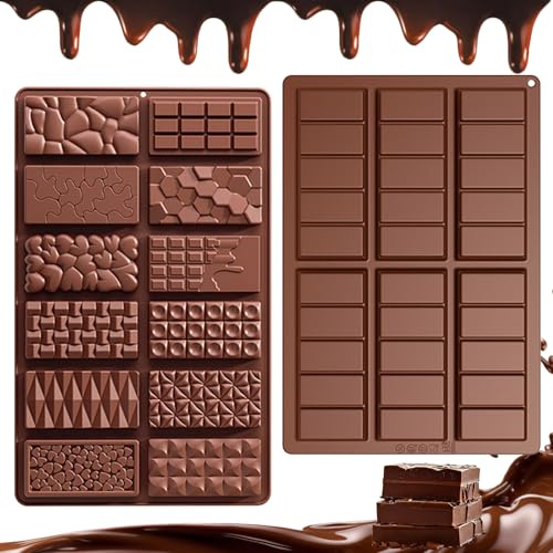 Schokoladenform Silikon, Schokoladenform, Schokoladenform Dubai Schokolade, Extra Tiefe Schokoladenformen Für Schokoladen-Pralinen-Bonbons-rechteckiges 6 * 5+12 gemischtes muster