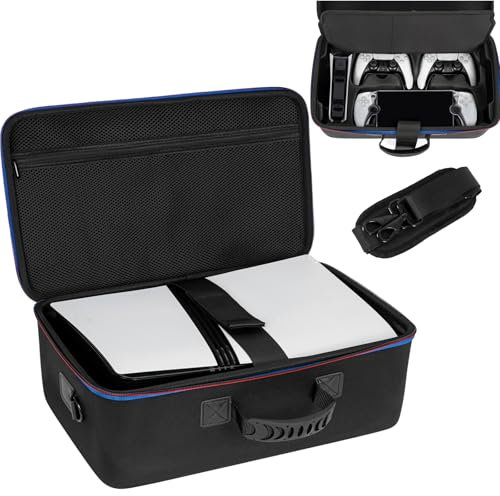 GMAK Hard Carrying Shell Case for PS5 Pro/PlayStation Portal, Protective Travel Case Bags Compatible with PlayStation 5 Pro/Portal Remote Player, DualSense Controllers and Other Accessories
