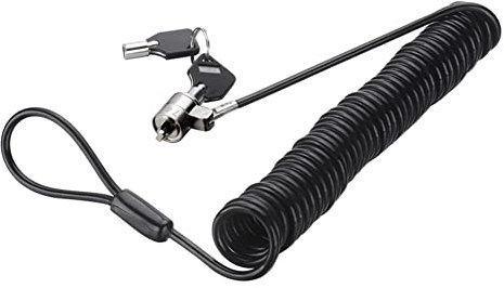 Uxsjakjsd Laptop Computer Lock Laptop Lock Anti-Theft Lock Universal Retractable Spring Rope Steel Cable Key Computer Lock