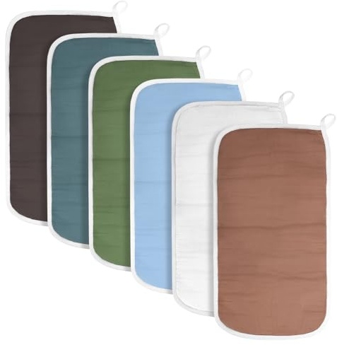 Seaforie Spucktücher Baby, 6er Pack Mulltücher aus 100% Baumwolle, 50x25 cm Musselin Tuch Mullwindeln für Junge und Mädchen Weich und Saugfähig