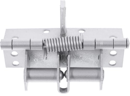 Uonlytech 90 Charnière à fermeture automatique ressort de porte serrure meublo charnière à ressort ferme porte automatique charniere porte lourde charnière d'étagère pliante le fer Silver
