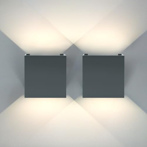 Kerry LED Außenwandleuchten, Up & Down, 2x6 W 3000 K, IP54, EEK D, 2er-Set