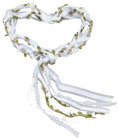 OLYCRAFT 1,8 m de largo lazo de boda con colgantes de árbol de la vida Lazos para Boda Cordel de Boda Handfasting Cordones rústicos de boda con hoja para ceremonias de boda tradicionales