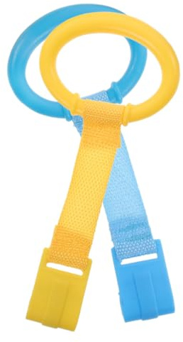 Hohopeti 4pezzi Anelli da Tirare per Ragazzo Ragazza Ragazza in Plastica e Nylon Accessori per Box per Esercizi di Camminata Design Semplice e Colori Vivaci Bordi Arrotondati per Sicurezza