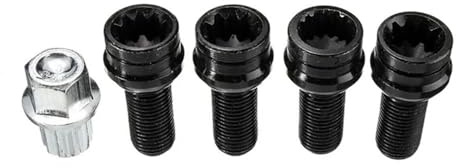 DCXXAN bulloni per Ruote, per VW Caddy 2004-2008, Set di bulloni e Dadi antifurto per Ruote 8D0601139F