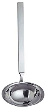 Alessi 4180/13 Dry Soßenlöffel aus Edelstahl Glänzend Poliert mit Mattiertem Griff, 2 x 8.7 x 8.5 cm