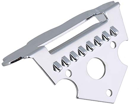 Yibuy Zinklegierung Silber Musikinstrument Mandoline Teile Mandoline Saitenhalter