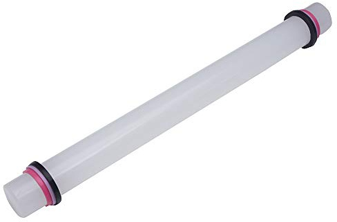Cake Star 16 Rolling Pin with Thickness Guides, Non-Stick Nylon For Rolling Fondant, Sugar Paste, Dough, Pie Crust, Cookie, Biscuits, And Pasta - 16 inch, 400 mm