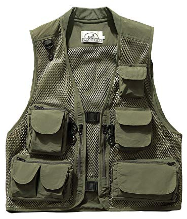 Outdoor-Weste Sommer Anglerweste Superleichte Atmungsaktive Netzweste für Fotografie und Wandern Mutil-Tasche Damen Herren