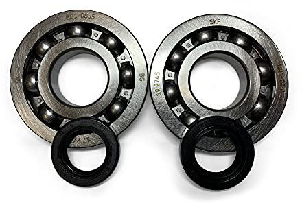 Kurbelwellenlager Set mit SKF C4 Kugellagern und Simmerringen Hi-Quality Metallkäfig Piaggio 50ccm