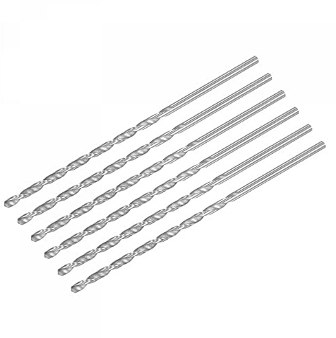sourcing map 6 Stk. HSS Spiralbohrer (Hoch schnell Stahl) extra lange Spiralbohrer 4.5mm Durchmesser 160mm