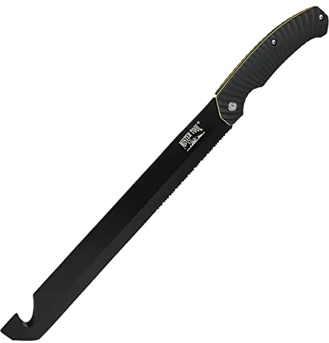Mister Tool 3-in-1 Machete für Camping & Outdoor: Messer, Säge & Gurtschneider in einem. Inkl. praktischer Aufbewahrungstasche, Jagd-, Freizeit-, Survival-, Garten-Machete, multifunktionell einsetzbar
