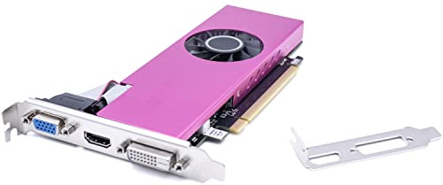 SIMPLETEK | Carte vidéo Low Profile AMD Radeon RX550 4 Go GDDR5 DVI HDMI VGA avec double support