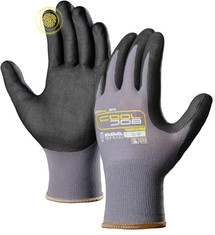 COOLJOB 3/12/36 Pairs Safety Work Gloves, Microfoam Nitrile Rubber Coated