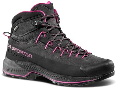 La Sportiva Womens TX4 EVO Mid GTX Approach Shoes, Carbon/Springtime, 7