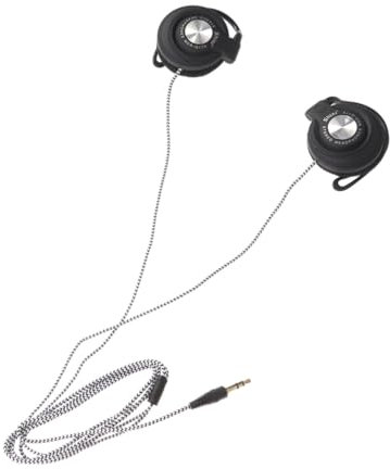 Homoyoyo Casque Filaire Clip Ergonomique avec Oreillettes Intra-Auriculaires Écouteurs Stéréo pour Ordinateur Et Appareils Numériques Noir