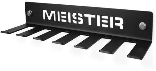 Meister XSteel Wandregal für Widerstandsbänder, Langhanteln, Gürtel und Fitnesszubehör