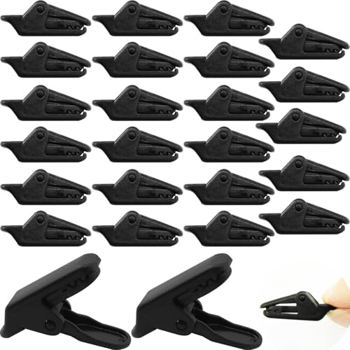 DZS ELEC 25PCS Outdoor Tent Windproof Fixed Alligator Clips Heavy Duty Locking Clips Tarpaulin Clips Outdoor Camping Canopy Pull Point Fixing Clips For Awnings Canopies Bike Covers