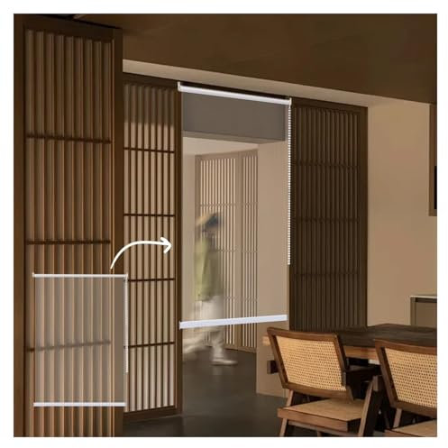 Wasserdichte, transparente Rollos für Terrasse, robuste Rollos für Zuhause, Küche, Seitenzug-Rollos, ideal für Empfang, 115 x 200 cm