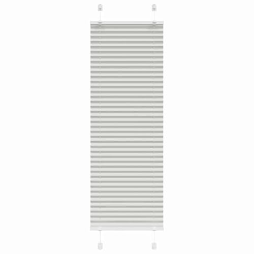 vidaXL Estor Plisado Gris Claro 50x100 cm Tela Ancho 49,4 cm Poliéster, Estor Plisado para Ventana, Estor Plisado para Ventana, Estor Tipo acordeón para Ventana