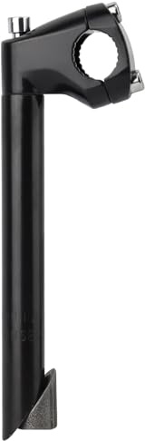 WEEROCK Bike Stem Diameter 22.2MM for Bike Fork, 25.4mm for Handlebar Barbore, Steel and Aluminium Alloy Gooseneck Shape Stem 220mm/8.66 inch Length Bicycle Stem, Black