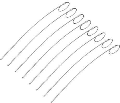 Didiseaon Usage Polyvalent pour Barbecue en Acier Inoxydable 8 Brochettes Flexibles et Pliables pour Viande et Fruits, Pique-niques et Grillades