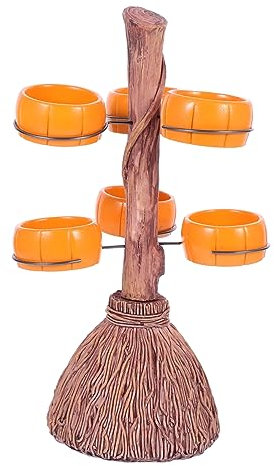 Cabilock Halloween Snack Bowl Holder Pumpkin Dessert Storage Shelf Halloween Candy Bowls Rack