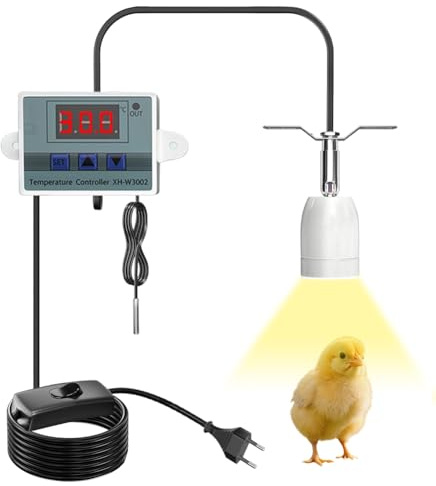200 W reptiler akvariumvärmelampa, lamphållare lysande reptiler, reptiler värmelampa, intelligent temperaturreglering sköldpadda terrariumlampa, för sköldpaddor, ödlor, ormar