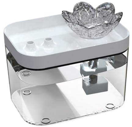 Fuente de agua para gatos, flujo silencioso, 12 x 12 x 16 cm, dispensador de agua USB para gatos, diseño compacto, uso ideal para gatos, perros, gatitos
