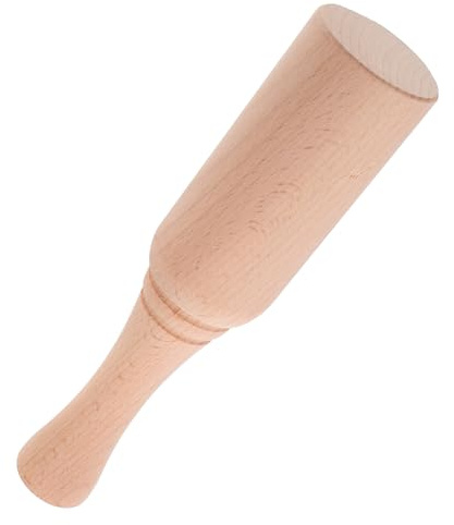 Lurrose Maillet Bois Robuste pour Sculpture et Travail Du Cuir Marteau Hêtre Outil Polyvalent pour Bricolage et Menuiserie avec Prise Confortable