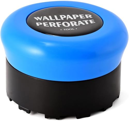 Elydiva Outil de Perforation de Papier Peint Bleu, Outil de Retrait de Papier Peint, Outil de Marquage pour Papier Peint, Perforateur et Outil de Retrait de Papier Peint.