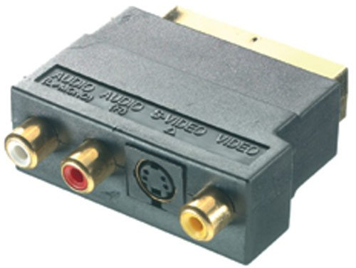 Vivanco Adaptateur péritel-sVHS/3 RCA/péritel-umstecker s-Video s-VHS Prise Mini-din