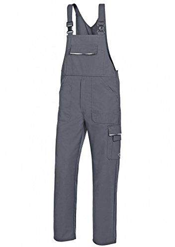 BP 1604-559-53-54n Latzhose, Stretch-Hosenträger mit Clipbefestigungen, 245,00 g/m² Stoffmischung, dunkelgrau, 54n