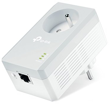 TP-Link CPL 600 Mbps avec Prise Intégrée et Ports Ethernet, Prise CPL, compatible avec tous les Anciens Modèles et toutes les box internet, TL-PA4015P Blanc