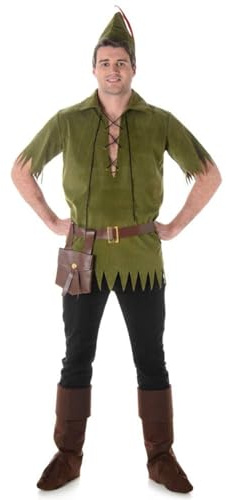 Neverland Lost Boy Mens Fancy Dress Peter Pan Fairytale Book Day Adults Costume