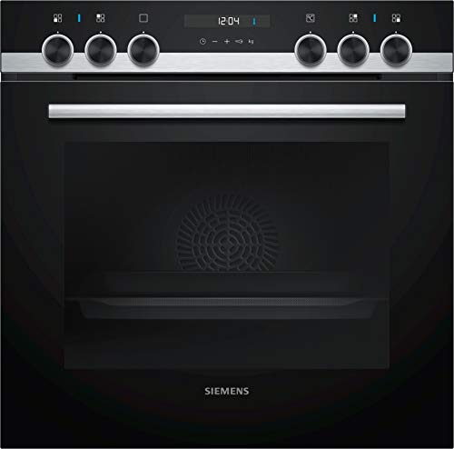 Siemens HE517ABS1 Backofen (Elektro, Einbau), 59.4 cm, Klapptür, Vollglas-Innentür, Edelstahl