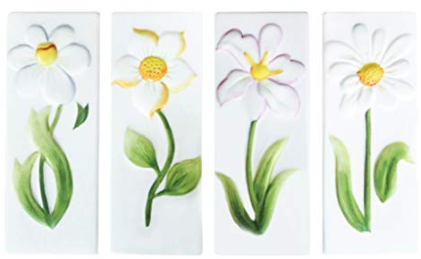 Umidificatore Set di 4 pezzi fiore in ceramica da attaccare al radiatore riscaldatore acqua evaporatore diffusore a1679