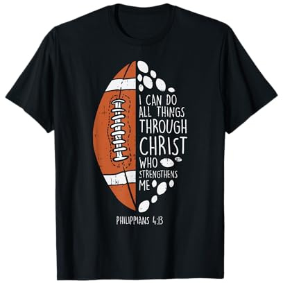 American Football i can do Things Bible God Jesus Christian T-Shirt