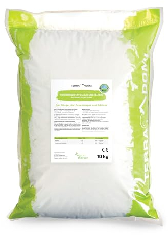 TerraDomi Rasendünger Herbst 10kg für 250m² | ohne Chlorid | Kalium Dünger für starke Wurzeln macht den Rasen winterfest | fördert Langzeitwirkung | streuwagengeeignet | Herbstdünger Rasen