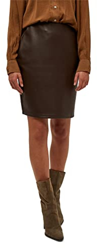Peppercorn Dam Linette Pu kjol, 5661 skifferbrun, L