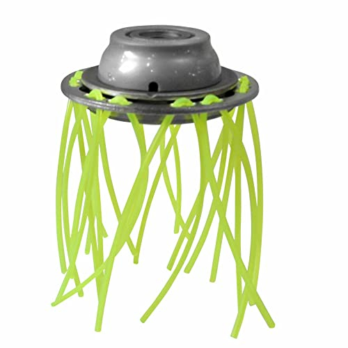 Yerd Metall Wildkrautbürste/Fadenkopf Tecomec OCP120, für 2 bis 12 Fäden, inkl. 3,3mm Mähfäden, werkzeuglos abschraubbarer Fadenträger, Made in EU