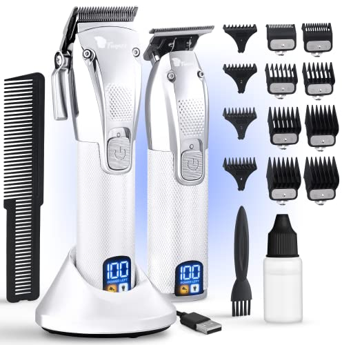 Fagaci Haarschneidemaschine Profi mit Turboleistung und Präzisem Schnitt, 5H/3H Akku Haarschneider Herren, Motor-Schutz Langhaarschneider Herren, Haarscherer, Hair Clippers For Men